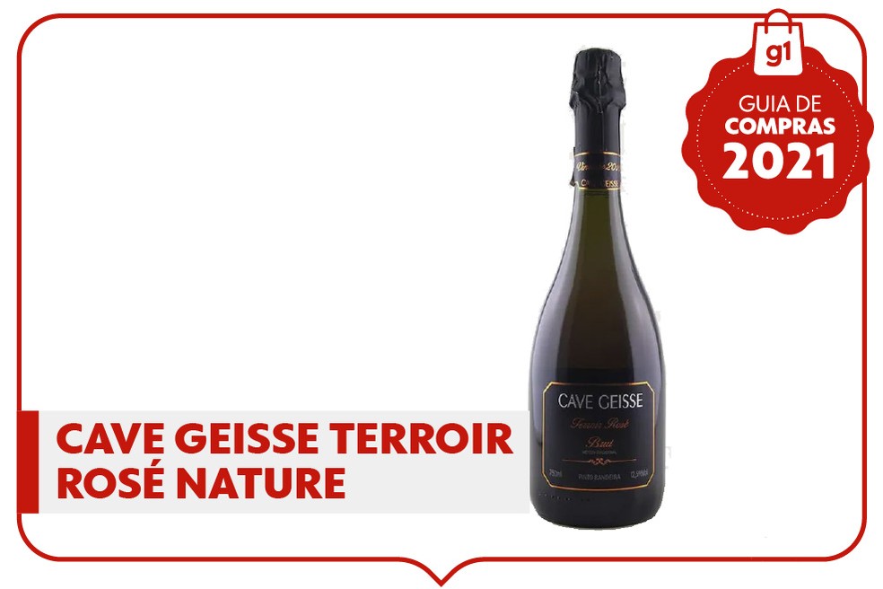 Espumante Cave Geisse Terroir Rosé Nature  — Foto: g1