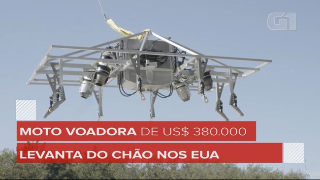 VÍDEO: moto voadora de US$ 380.000 faz voo teste