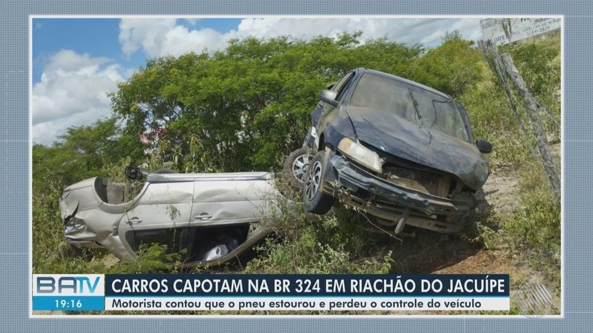 Cinco pessoas ficam feridas após batida entre dois carros na BR-324; quatro  são da mesma família | Bahia | G1