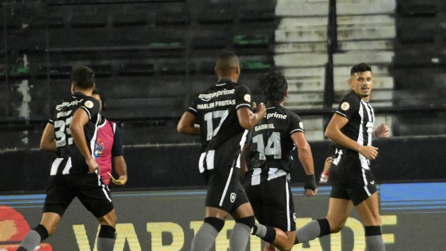 Tiquinho Soares comemora gol em Botafogo x Corinthians