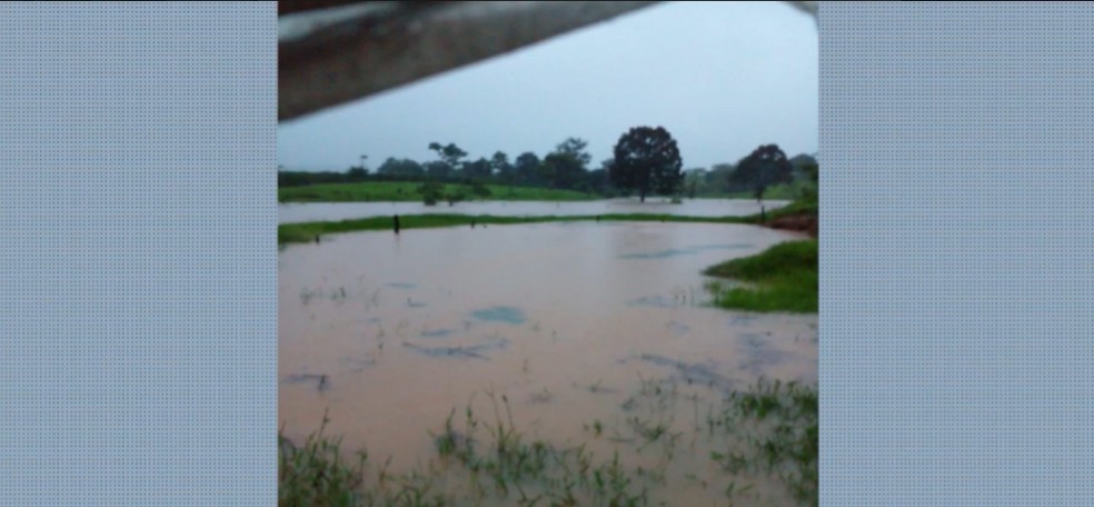 Fortes chuvas em Nova Brasilândia deixam estragos e afetam centenas de famílias — Foto: Reprodução/Rede Amazônica 