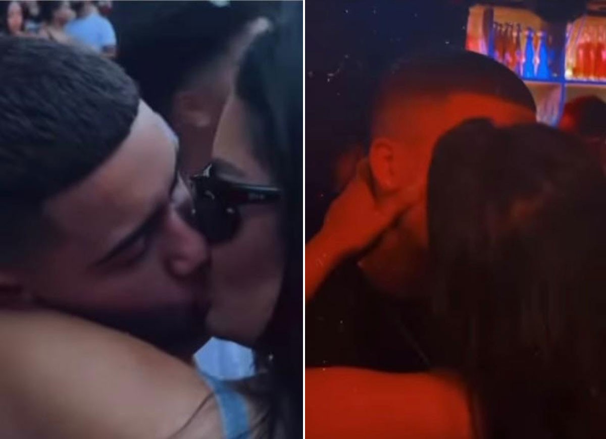 Flay beija muito em festa nos EUA (Foto: Reprodução/Instagram)