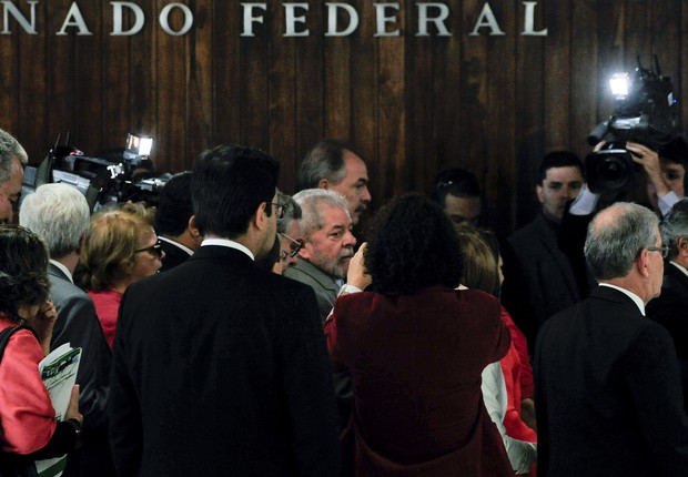 Lula chega ao Senado para acompanhar o julgamento final do impeachment (Foto: Geraldo Magela/Agência Senado)