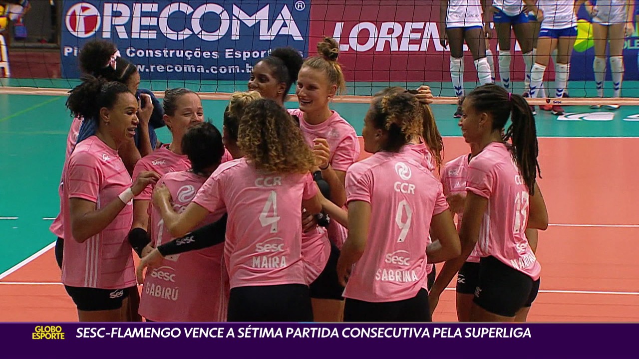 Sesc-Flamengo vence a sétima partida consecutiva pela Superliga