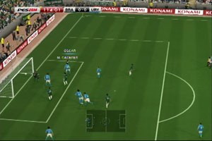 Oscar marca gol contra o Uruguai em simulação da Copa do Mundo em 'PES 2014' (Foto: Reprodução/'PES 2014')