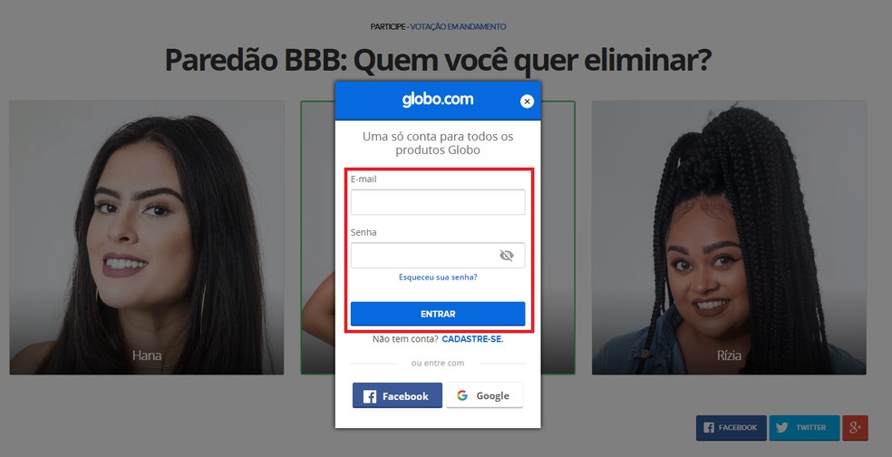 Paredão BBB 2019: como votar para eliminar Hana, Rízia ou ...