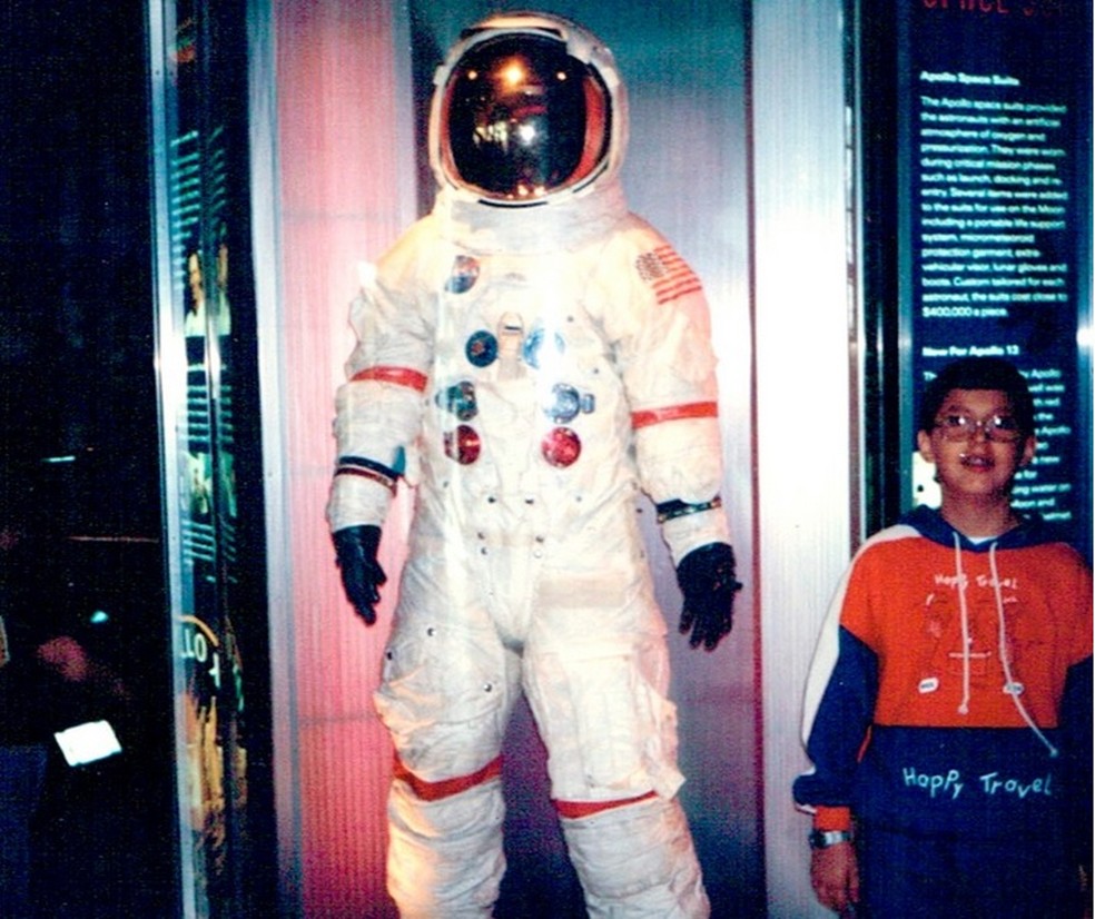No Kennedy Space Center, na Nasa, na Flórida (Foto: Arquivo Pessoal )
