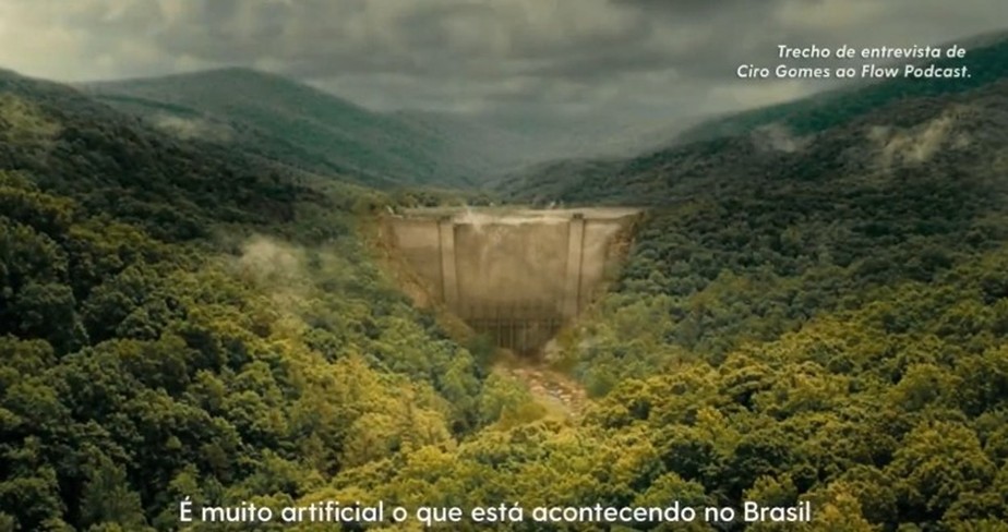 Vídeo de campanha de Ciro Gomes que faz alusão a rompimento de barragem