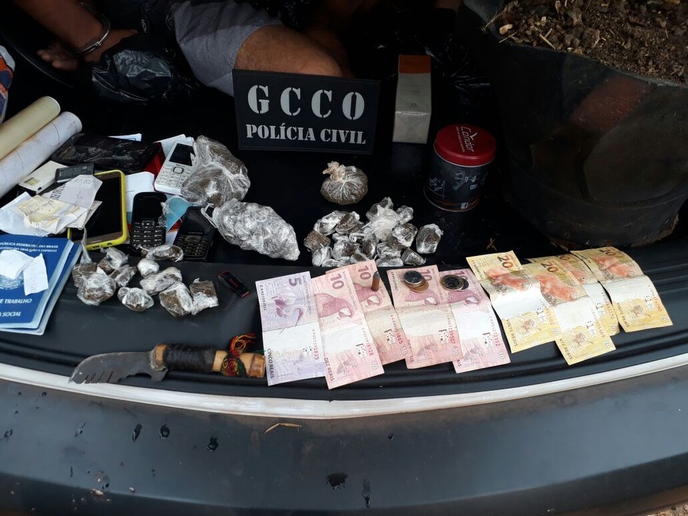 Droga e materiais apreendidos na Operação 'Panóptico' (Foto: Polícia Civil de MT/Assessoria)