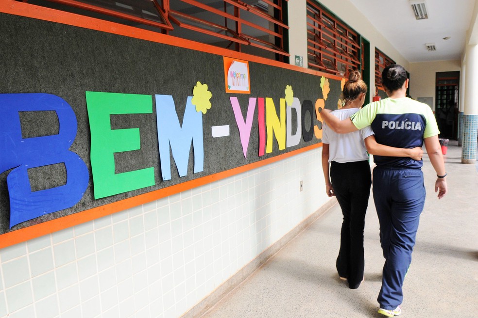 Centro Educacional 1 da Estrutural, no Distrito Federal, foi escolhida para o projeto piloto de militarização  — Foto:  Paulo H. Carvalho/Agência Brasília
