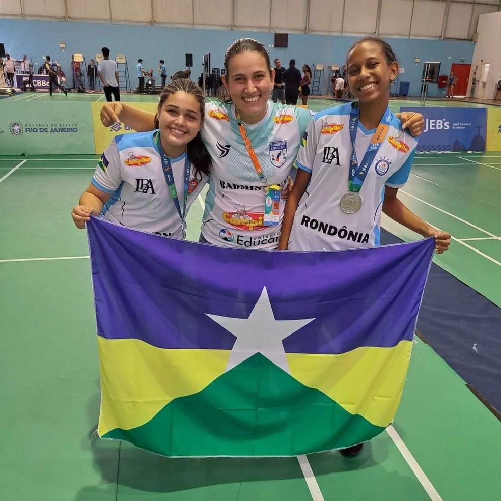 Dupla medalhista de Badminton — Foto: Divulgação