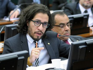 O deputado Federal Jean Wyllys (PSOL-RJ), durante audiência em comissão da Câmara (Foto: Alex Ferreira/Câmara dos Deputados)