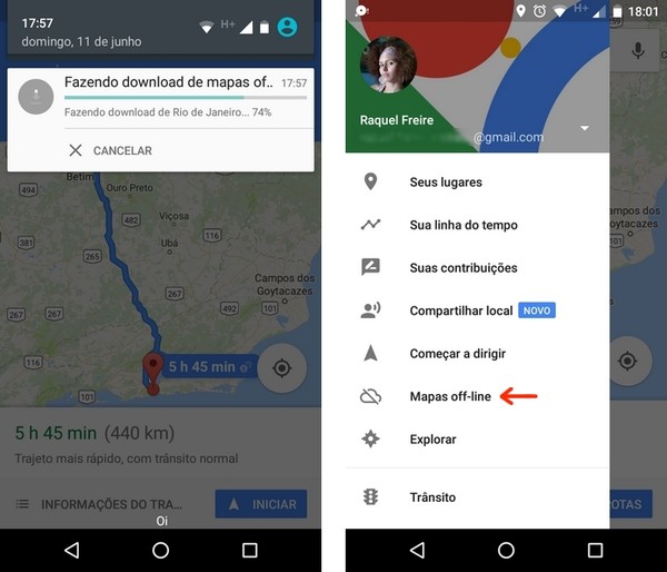 como baixar uma rota do google maps para navegar offline mapas e localizacao techtudo