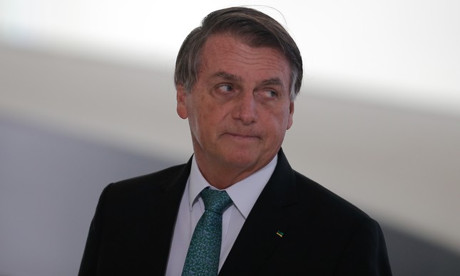 O presidente brasileiro, Jair Bolsonaro, na Solenidade Alusiva Contra a Corrupção 2021, em Brasília