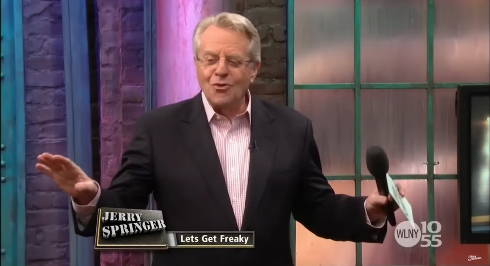 Jerry Springer, por conta do seu humor ácido e poucas papas na língua, é considerado como o "Ratinho Norte Americano" (Foto Reprodução/Internet)