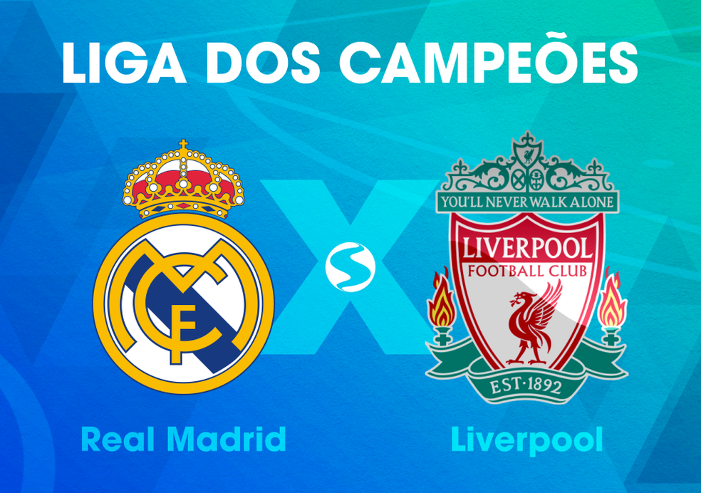 Real Madrid e Liverpool decidem a Liga dos Campeões neste sábado (26) (Foto: TV Rio Sul)