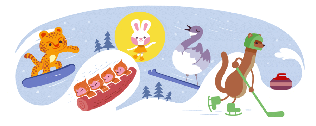Olimpíada de Inverno Pequim 2022 ganha Doodle do Google | Lançadores e buscadores