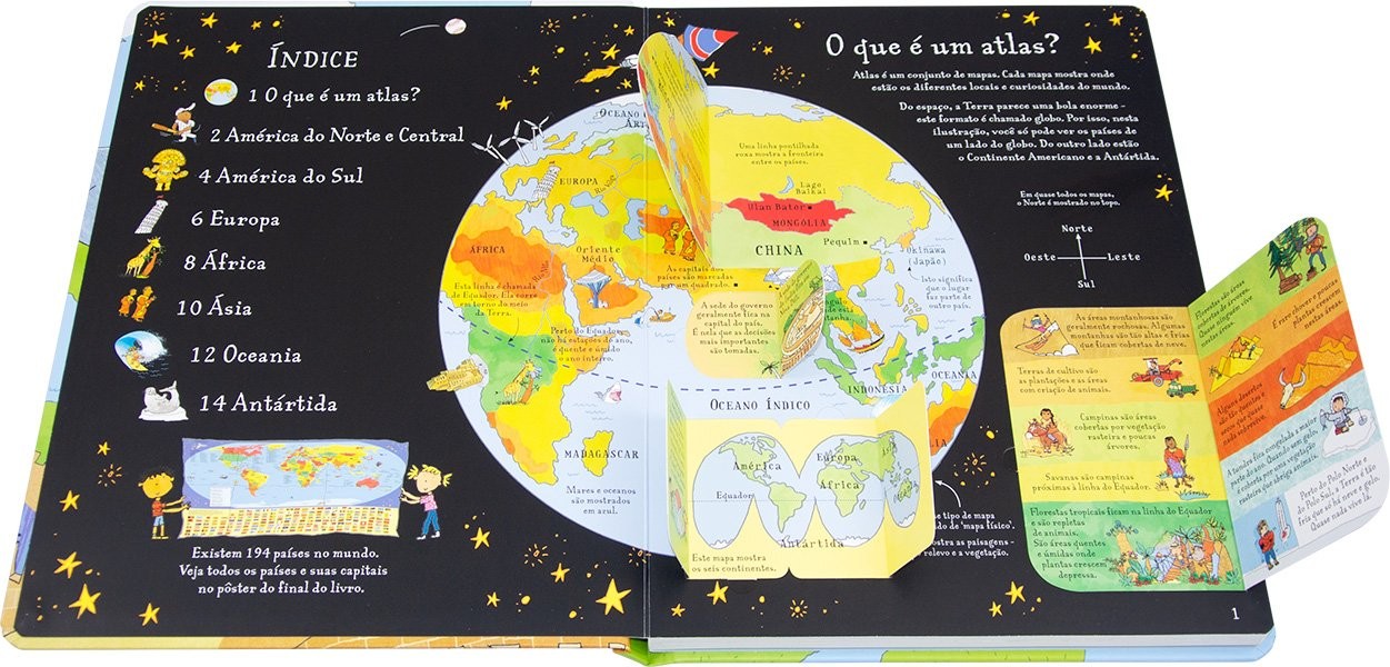 Atlas ilustrado com janelinhas (Foto: Reprodução/Amazon)