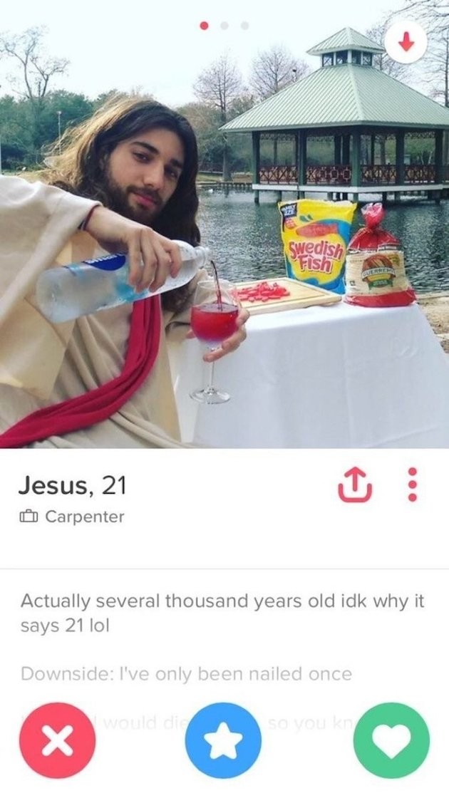 Jesus no Tinder (Foto: Reprodução/Twitter)