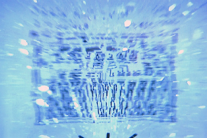 Imagem capturada pela Xerox mostra o chip no processo de explosão (Foto: Divulgação/Xerox)