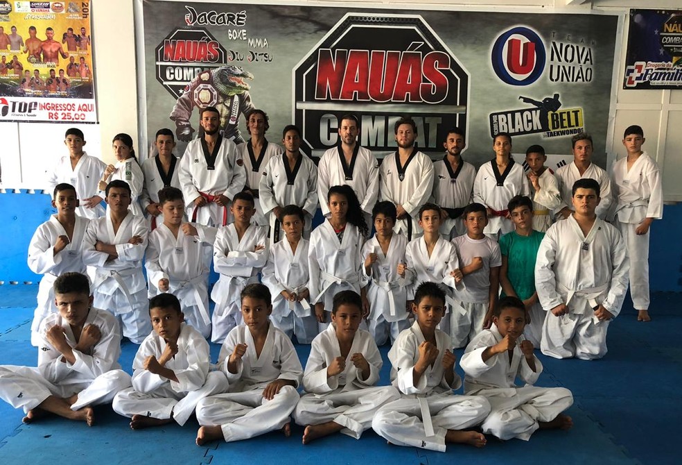 Projeto busca talentos em artes marciais no Acre: mais de 30 jovens, entre crianças e adolescentes, participam — Foto: Jocirley Souza/Arquivo pessoal