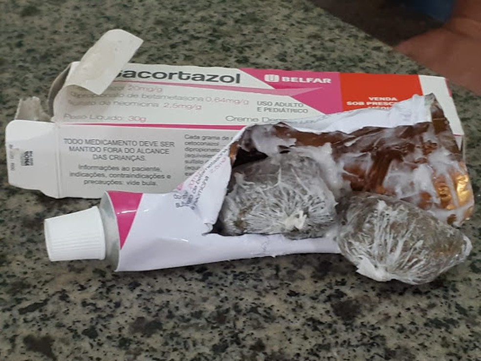 Drogas encontradas em tubos de pomada no Piauí  — Foto: Sejus/PI