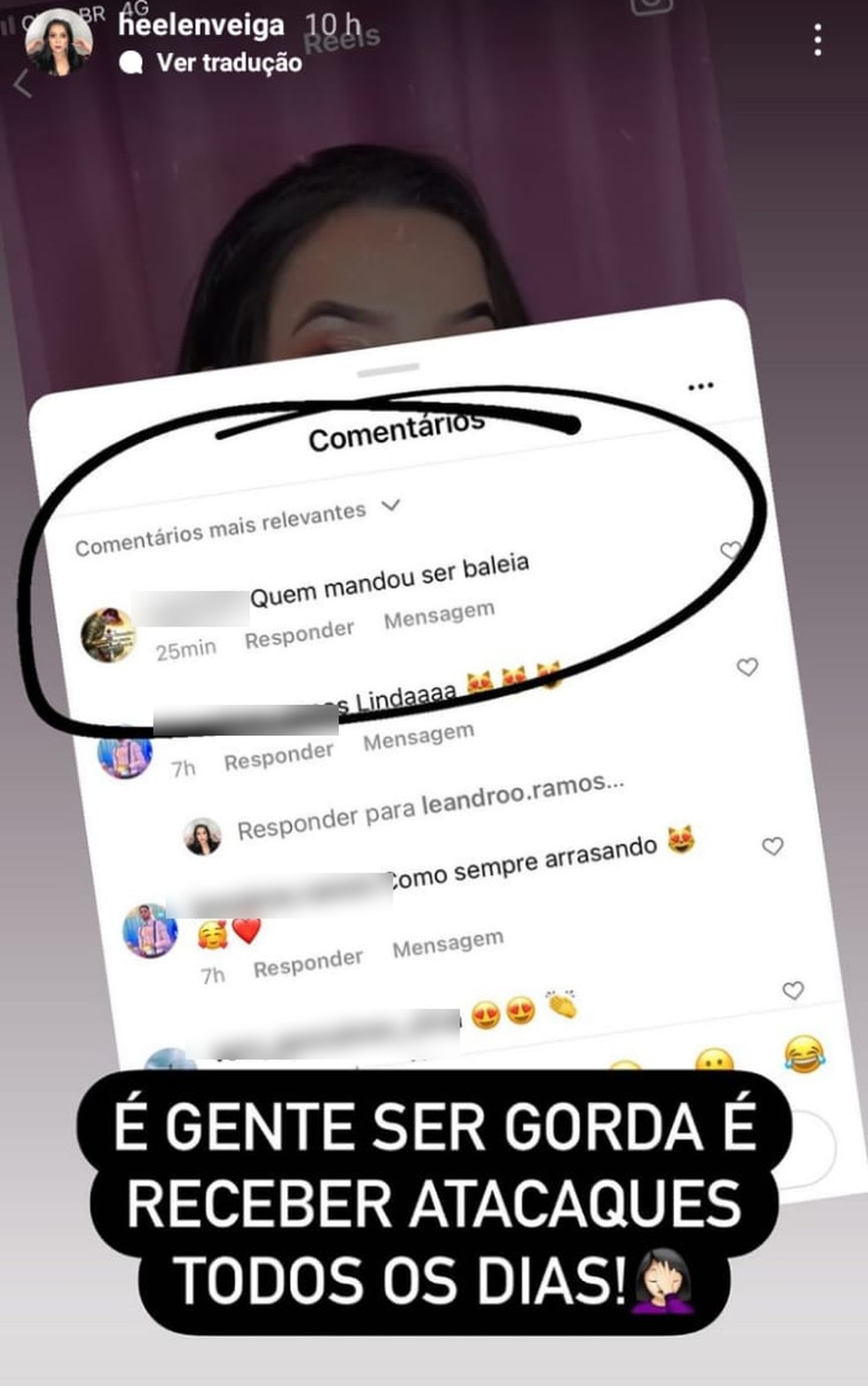 Miss Plus Size de Mato Grosso Helen Veiga rebate comentários ofensivos nas redes sociais — Foto: Reprodução