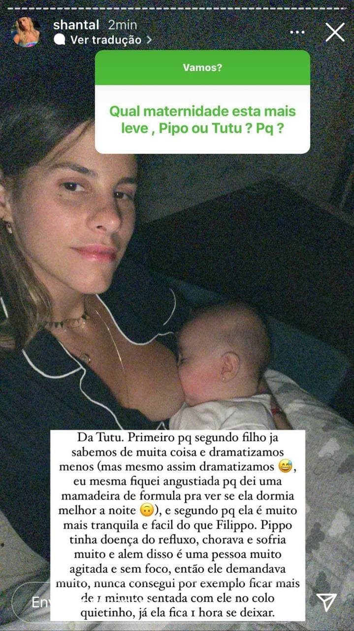 Shantal fala sobre como é ser mãe pela segunda vez (Foto: Reprodução / Instagram)
