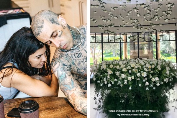 Travis Barker encomendou uma grande instalação de flores na casa de Kourtney Kardashian (Foto: Reprodução / Instagram)