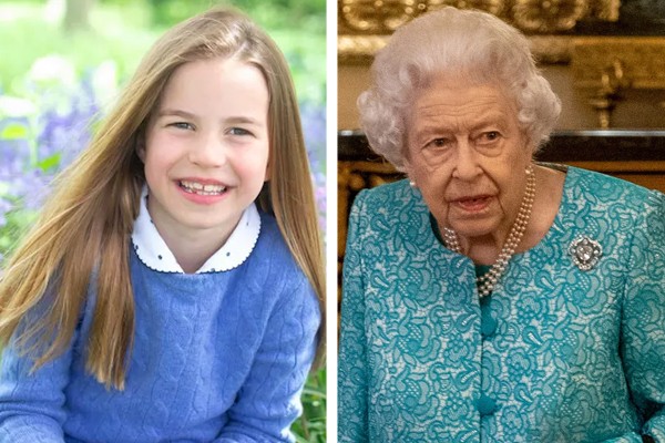 Princesa Charlotte e rainha Elizabeth II (Foto: Getty Images ; divulgação)