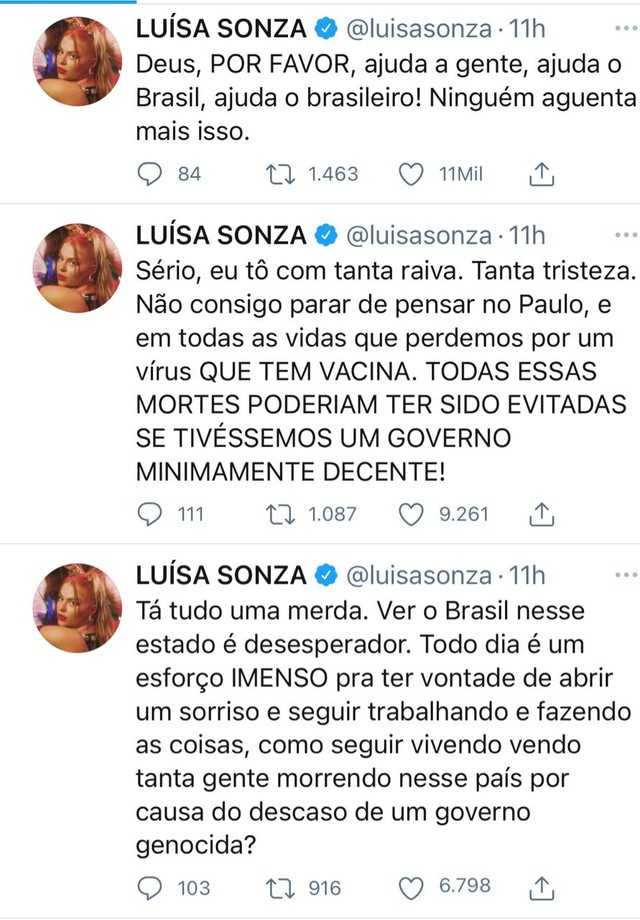 Luísa Sonza (Foto: Reprodução / Twitter)