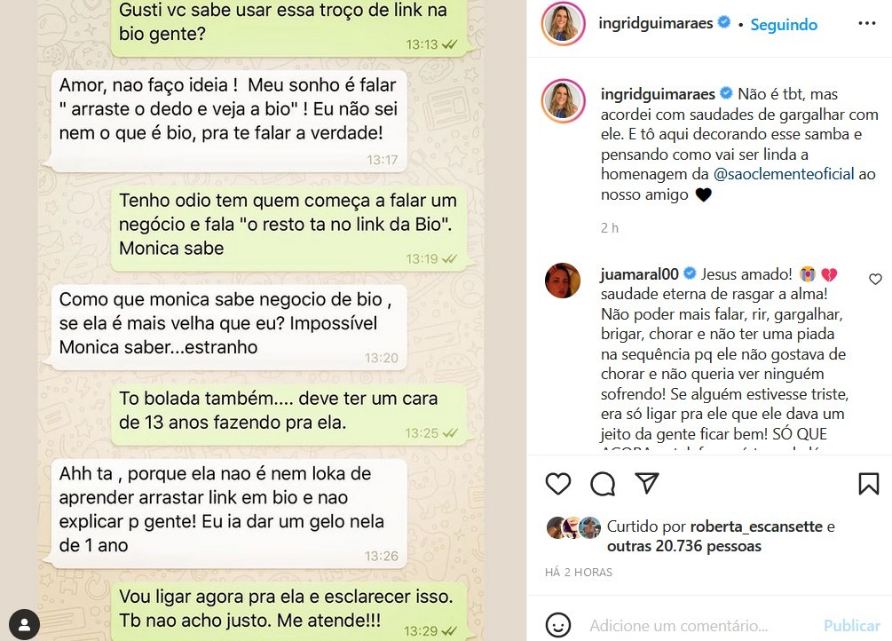 Ingrid Guimarães fala sobre saudade de Paulo Gustavo (Foto: Reprodução/Instagram)