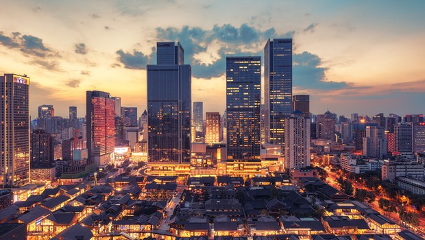 Chengdu, na China, é uma das cidades que ganhará status de megalópole até 2030 (Foto: Getty Images)
