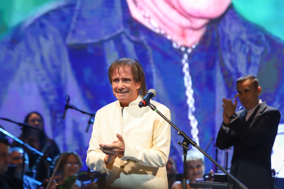 Roberto Carlos participou do lançamento da premiação.   — Foto: Clóvis Miranda / Semcom
