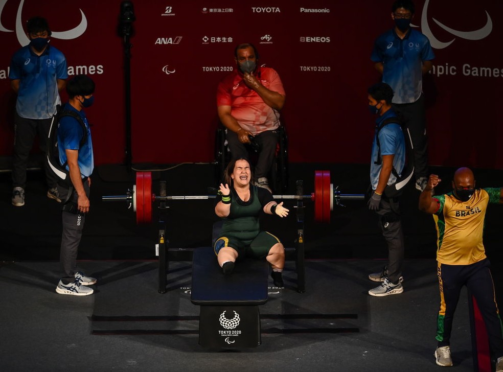 Mariana D'Andrea é campeã paralímpica de levantamento de peso classe PWL nas Paralimpíadas de Tóquio 2020 David — Foto: David Fitzgerald/Sportsfile via Getty Images