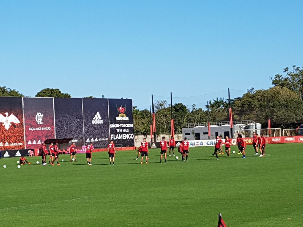 Time do Flamengo faz &uacute;ltimo treino antes de enfrentar a Chapecoense (Foto: Marcelo Baltar)