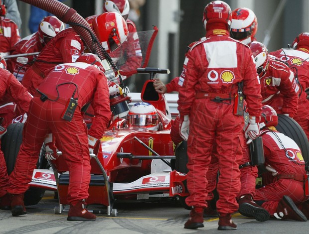 Rubens Barrichello Ferrari GP da Inglaterra de Fórmula 1 Silverstone 2003 (Foto: Agência Getty Images)