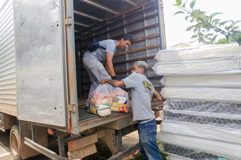 Campanha também enviou ajuda para os desabrigados no Jordão — Foto: Neto Lucena/Secom