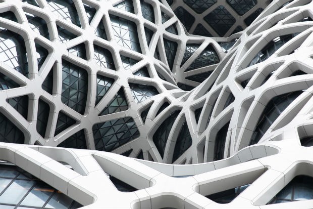 Hotel com exoesqueleto dispensa paredes internas (Foto: Divulgação / Ivan Dupont / Zaha Architects)