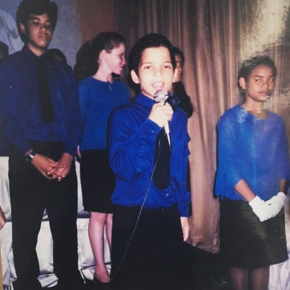 Criston Lucas começou a carreira musical cantando em um coral de igreja. — Foto: Redes Sociais/Reprodução