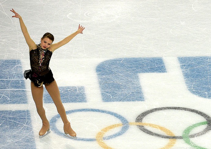 Isadora Williams prova de patinação artística Sochi (Foto: AFP) Isadora Williams prova de patinação artística Sochi (Foto: AFP)