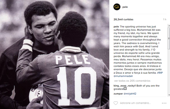 Pelé Muhammad Ali instagram (Foto: Reprodução/Instagram)
