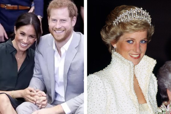 Meghan Markle, o príncipe Harry e a princesa Diana (Foto: Getty Images)