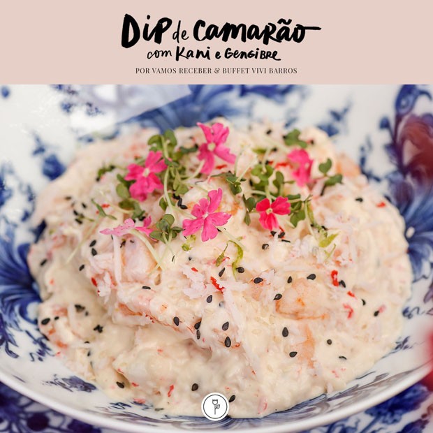 Vamos receber: receita de dip de camarão com kani e gengibre (Foto: Julio Acevedo)