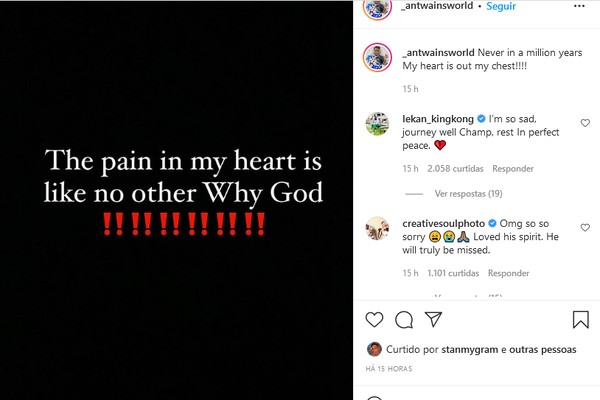 O post da mãe de Antwain Fowler lamentando a morte da criança (Foto: Instagram)
