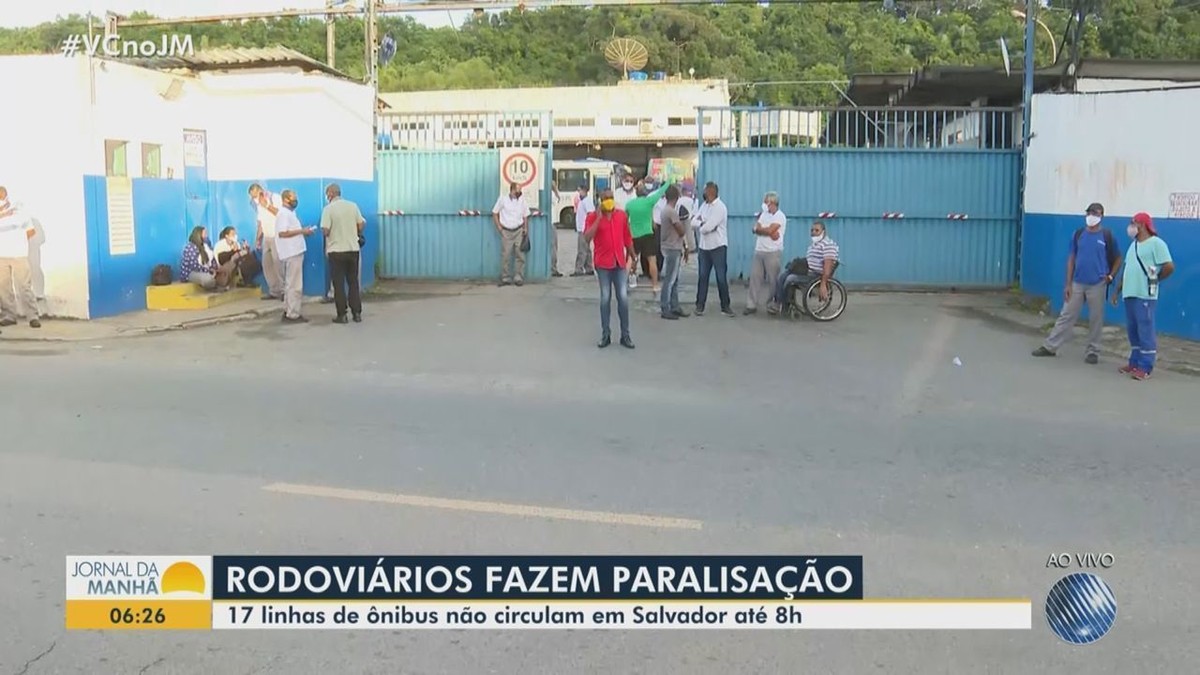 Rodoviários do transporte coletivo fazem paralisação em Salvador