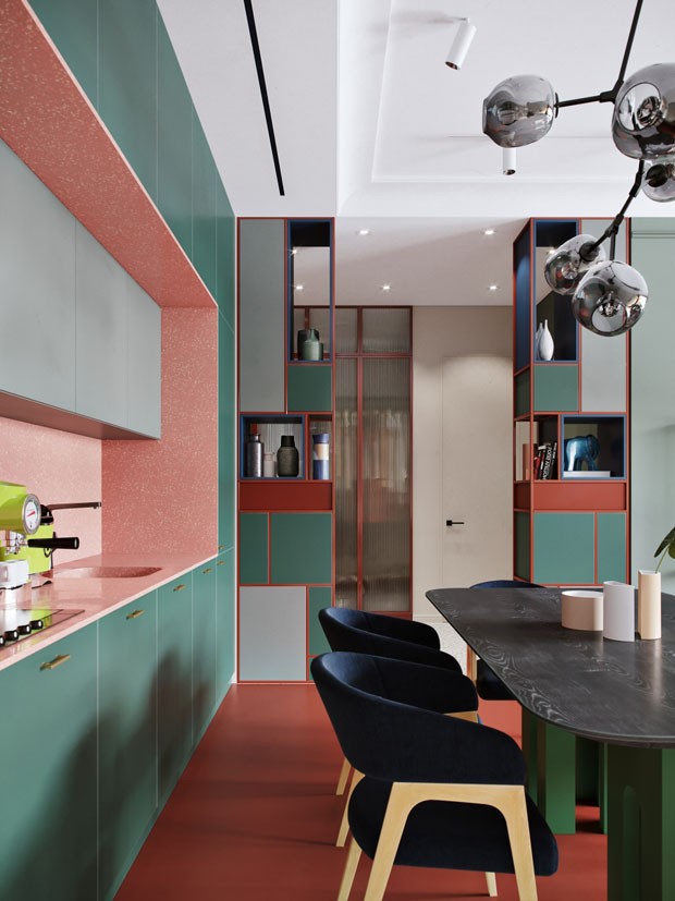 Décor do dia: cores integram sala de jantar e cozinha (Foto: Divulgação)