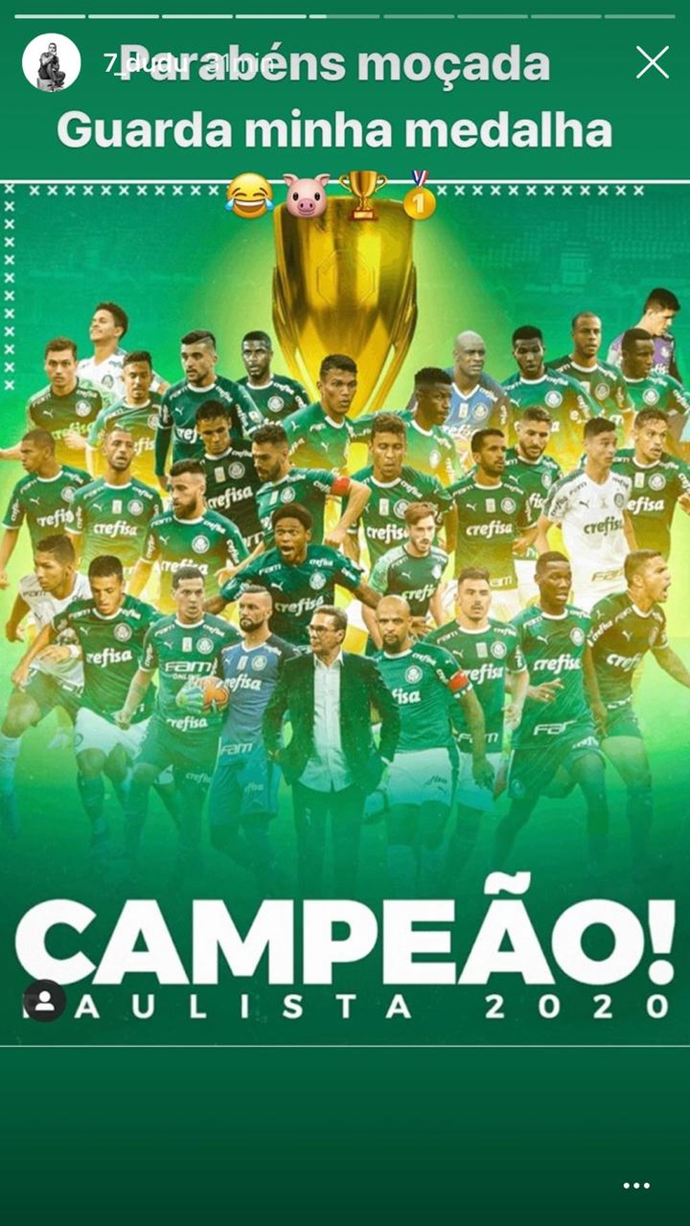 Dudu Pede Medalha Ao Palmeiras Galiotte Manda Recado Ano Que Vem Voce Esta Aqui Palmeiras Ge