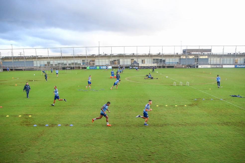 Treino físico do Grêmio — Foto: Lucas Uebel/Grêmio