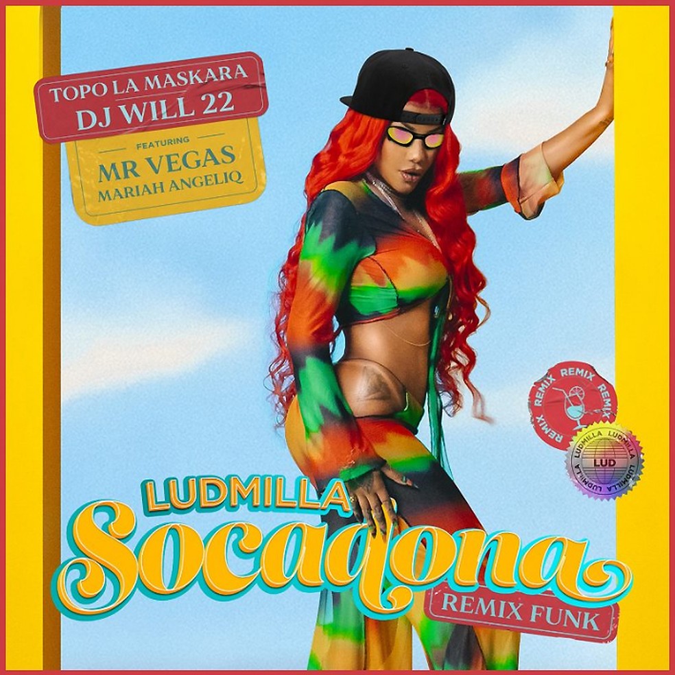 Capa do single de Ludmilla com o remix funk de 'Socadona' — Foto: Divulgação